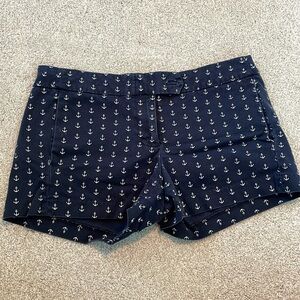 Navy anchor J Crew shorts